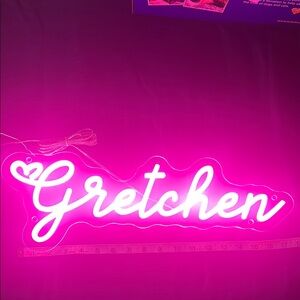 Custom Neon Sign - Pink 'Gretchen'